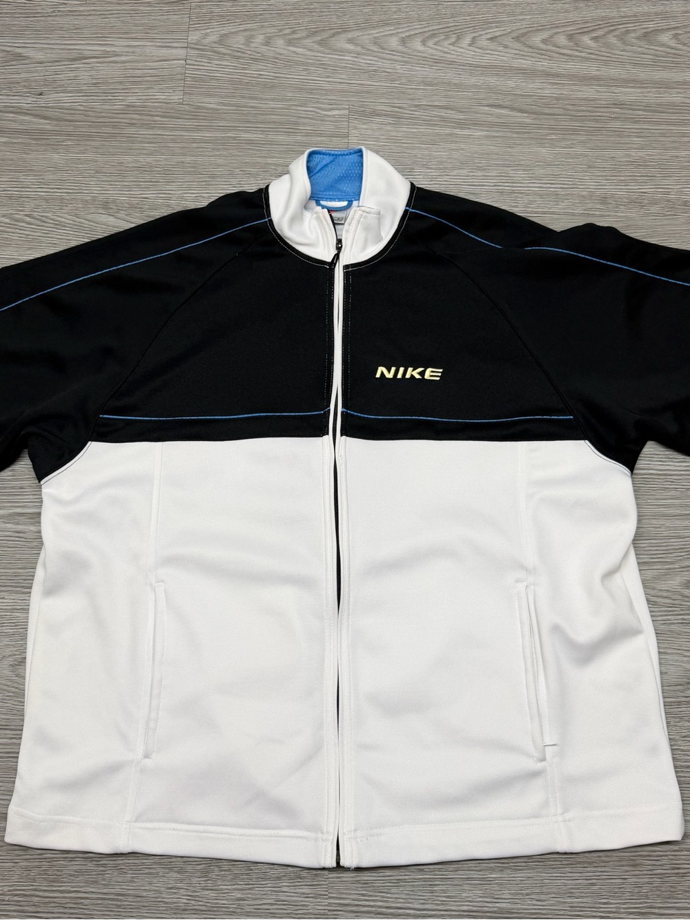 Vintage Nike Short Sleeve Heavyweight Track Jacket Men Sz L Basketball Shirt Y2K